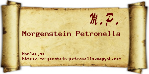 Morgenstein Petronella névjegykártya
